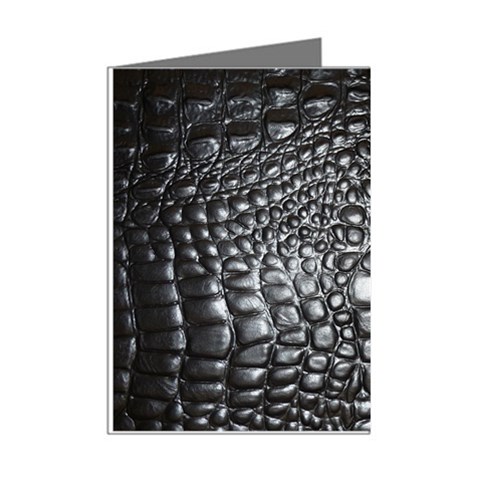 Black Alligator Leather Pattern Mini Greeting Cards (Pkg of 8) from ArtsNow.com Right