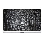 Black Alligator Leather Pattern Business Card Holder