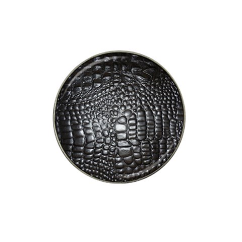 Black Alligator Leather Pattern Hat Clip Ball Marker from ArtsNow.com Front