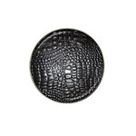 Black Alligator Leather Pattern Hat Clip Ball Marker (10 pack)