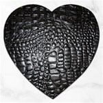 Black Alligator Leather Pattern Jigsaw Puzzle (Heart)