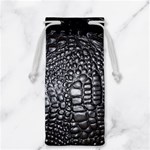 Black Alligator Leather Pattern Jewelry Bag