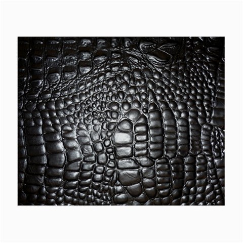 Black Alligator Leather Pattern Small Glasses Cloth (2 Sides) from ArtsNow.com Front