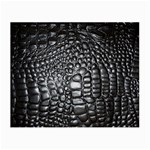 Black Alligator Leather Pattern Small Glasses Cloth (2 Sides)