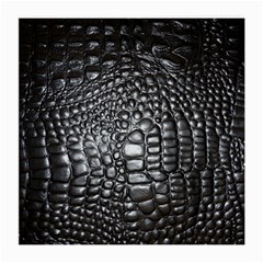 Black Alligator Leather Pattern Medium Glasses Cloth (2 Sides) from ArtsNow.com Back