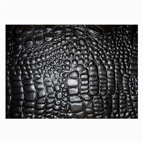 Black Alligator Leather Pattern Large Glasses Cloth from ArtsNow.com Front