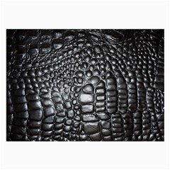 Black Alligator Leather Pattern Large Glasses Cloth (2 Sides) from ArtsNow.com Back