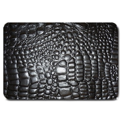 Black Alligator Leather Pattern Large Doormat from ArtsNow.com 30 x20  Door Mat