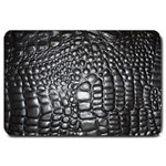 Black Alligator Leather Pattern Large Doormat