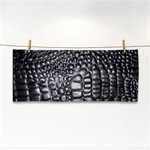 Black Alligator Leather Pattern Hand Towel