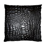 Black Alligator Leather Pattern Standard Cushion Case (One Side)