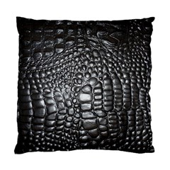 Black Alligator Leather Pattern Standard Cushion Case (Two Sides) from ArtsNow.com Back