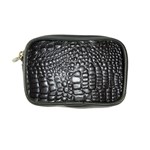 Black Alligator Leather Pattern Coin Purse