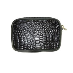 Black Alligator Leather Pattern Coin Purse from ArtsNow.com Back