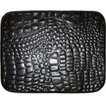 Black Alligator Leather Pattern Double Sided Fleece Blanket (Mini)
