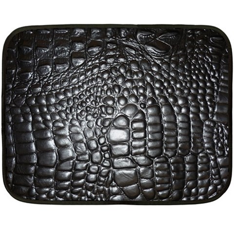 Black Alligator Leather Pattern Double Sided Fleece Blanket (Mini) from ArtsNow.com 35 x27  Blanket Back