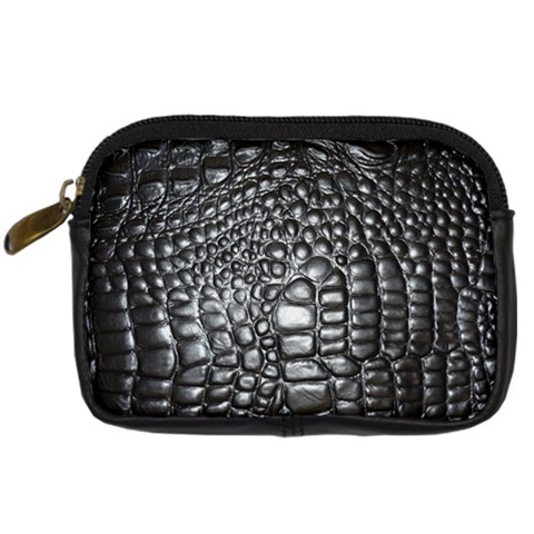 Black Alligator Leather Pattern Digital Camera Leather Case from ArtsNow.com Front