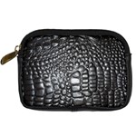 Black Alligator Leather Pattern Digital Camera Leather Case