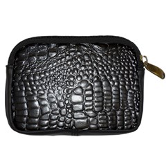 Black Alligator Leather Pattern Digital Camera Leather Case from ArtsNow.com Back