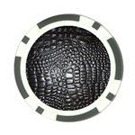 Black Alligator Leather Pattern Poker Chip Card Guard (10 pack)