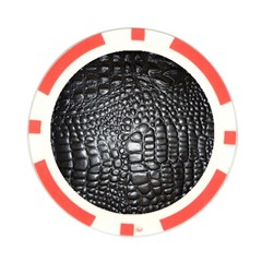 Black Alligator Leather Pattern Poker Chip Card Guard (10 pack) from ArtsNow.com Back