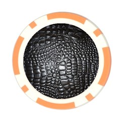 Black Alligator Leather Pattern Poker Chip Card Guard (10 pack) from ArtsNow.com Back