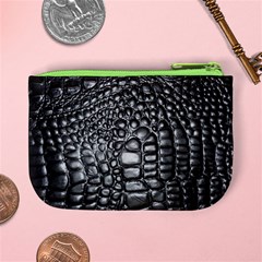 Black Alligator Leather Pattern Mini Coin Purse from ArtsNow.com Back