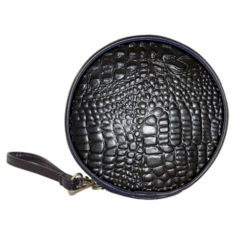 Black Alligator Leather Pattern Classic 20 Front