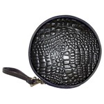Black Alligator Leather Pattern Classic 20-CD Wallet
