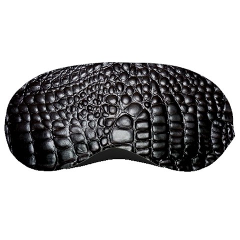 Black Alligator Leather Pattern Sleeping Mask from ArtsNow.com Front