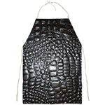 Black Alligator Leather Pattern Full Print Apron