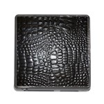 Black Alligator Leather Pattern Memory Card Reader (Square)