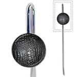 Black Alligator Leather Pattern Book Mark