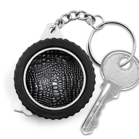 Black Alligator Leather Pattern Measuring Tape from ArtsNow.com Front