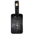 Black Alligator Leather Pattern Luggage Tag (one side)