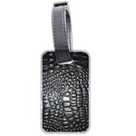 Black Alligator Leather Pattern Luggage Tag (two sides)