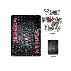 Black Alligator Leather Pattern Playing Cards 54 (Mini) from ArtsNow.com Front - Joker2