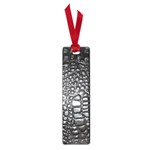 Black Alligator Leather Pattern Small Book Mark