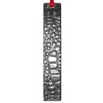 Black Alligator Leather Pattern Large Book Mark