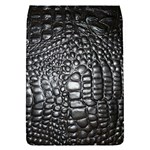 Black Alligator Leather Pattern Removable Flap Cover (S)