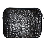 Black Alligator Leather Pattern Apple iPad 2/3/4 Zipper Case