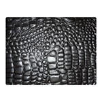 Black Alligator Leather Pattern Double Sided Flano Blanket (Mini)