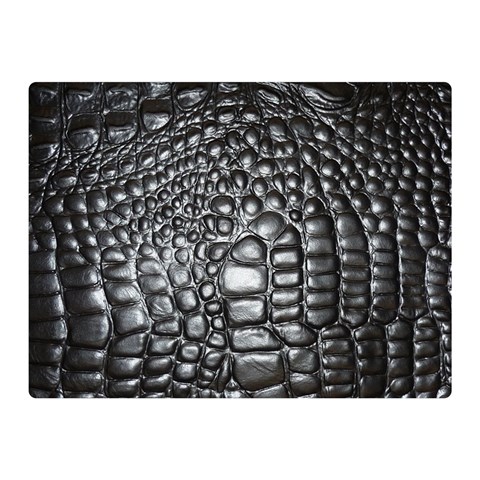 Black Alligator Leather Pattern Double Sided Flano Blanket (Mini) from ArtsNow.com 35 x27  Blanket Back