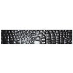 Black Alligator Leather Pattern Flano Scarf (Small)