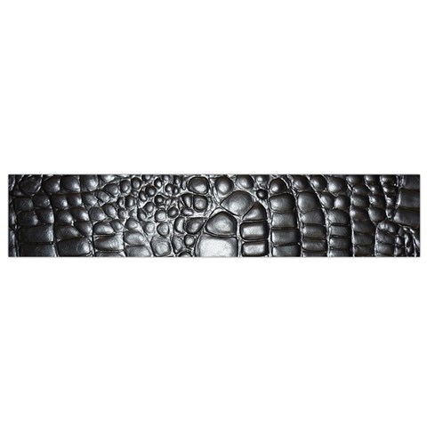 Black Alligator Leather Pattern Flano Scarf (Small) from ArtsNow.com Back