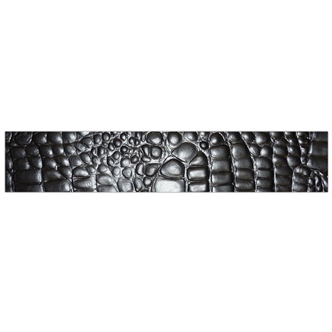 Black Alligator Leather Pattern Flano Scarf (Large) from ArtsNow.com Front