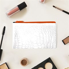 Black Alligator Leather Pattern Cosmetic Bag (XS) from ArtsNow.com Front