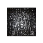 Black Alligator Leather Pattern Satin Bandana Scarf