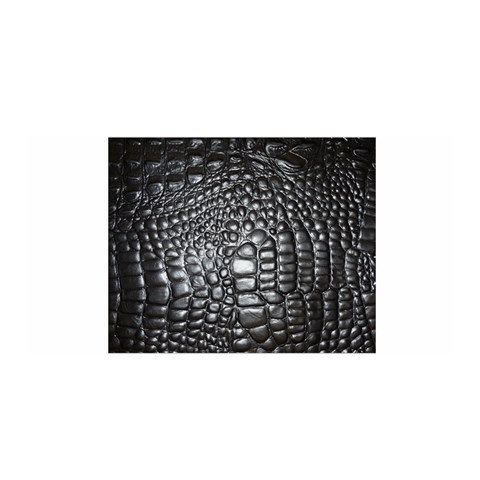 Black Alligator Leather Pattern Satin Wrap from ArtsNow.com Front