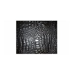 Black Alligator Leather Pattern Satin Wrap